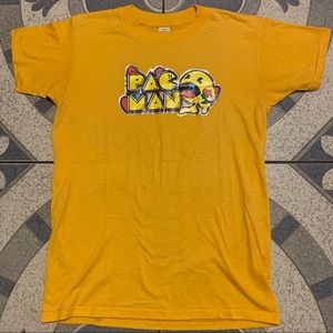 Vintage ‘80 Pac-Man Graphic Spellout Tee Sz L